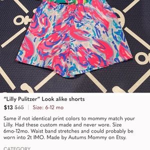 Lilly P look alike baby short